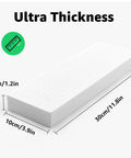 4 Pack Car Door Protector Strips Self Adhesive EVA Foam Wall Guard For Garage And Parking Anti Collision Bumper Shield Protects Doors, Bumpers, And Body Panels From Scratches And Dings, Oil Water Heat Resistant White 11.8 X 3.9 X 1.2 Inches displayed with dimensions