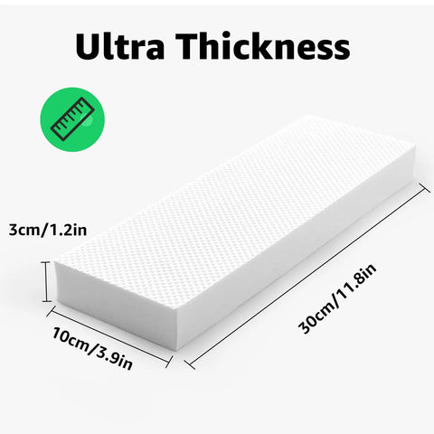 4 Pack Car Door Protector Strips Self Adhesive EVA Foam Wall Guard For Garage And Parking Anti Collision Bumper Shield Protects Doors, Bumpers, And Body Panels From Scratches And Dings, Oil Water Heat Resistant White 11.8 X 3.9 X 1.2 Inches displayed with dimensions