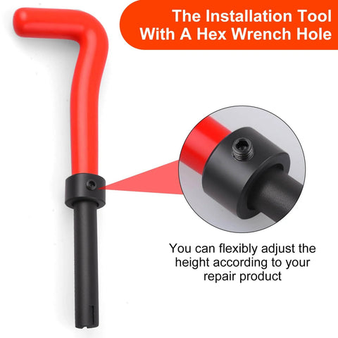 Metric Thread Repair Kit M12x1.5 With Helicoil Style Inserts and Installation Tool