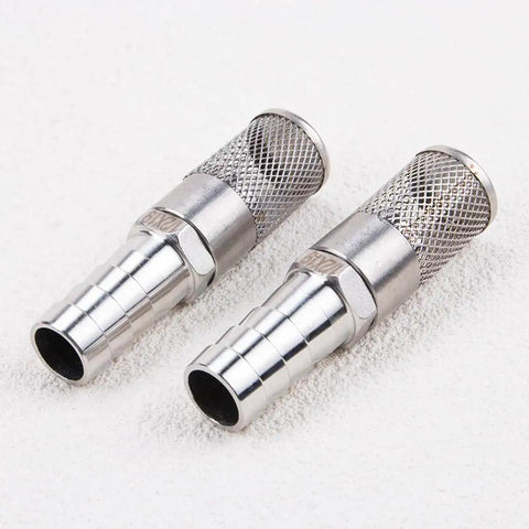 Two Beefy 304 Stainless Steel Hose Barb Filters With Mesh For Air Fuel And Fluids, Pressure Washer Water Suction Strainer, 19mm Inlet