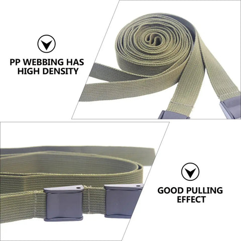 Olive green 3 Pack Cargo Lashing Straps Set For Camping And Travel Easy To Use Quick Fix Buckle Cam Buckle Tie Down Straps