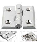 Adjustable Butt Door Hinge for Cabinets and Furniture Self Closing and Quiet Operation Heavy Duty Stainless Steel, shown closed.