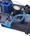 Close-up of Nitro RC Car 1 To 10 Scale Two Speed 4WD Gas Powered Short Course Truck engine detailing.