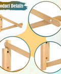 Built Tough Wooden Shelf Bracket Wall Mount For Heavy Duty Support, 37 cm decorative wood shelf support with predrilled holes.