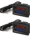 2 Pack Temperature Controller For DIY Projects -50 To 110 C (-58 To 230 F) DC 12V Programmable Thermostat, dual color LED display