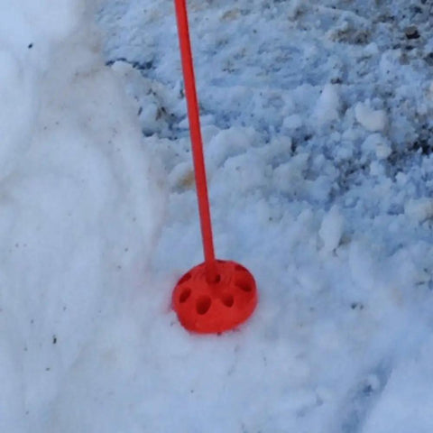 Driveway Marker Mounts Orange Durable Plastic Stakes 6 Pack Easy Install For Markers Even In Frozen Ground Ideal For DIY