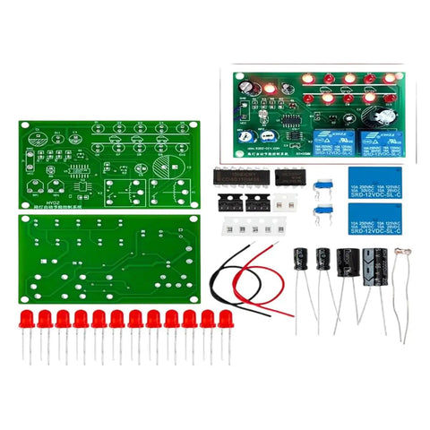 Smart Street Light Controller With PIR Motion Sensor And LDR Auto Dimming Solar Powered Programmable System For Energy Saving Outdoor LED Lighting Control Easy Install 2026 Upgrade Reliable Electronics Component PCB kit with LEDs, relays and wires