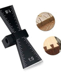 Premium Dovetail Marker Guide Set featuring two aluminum alloy woodworking jigs for precise scribing of joints on wood.
