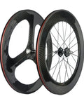 Carbon Fixed Gear Wheelset For Track And Street Ride Front 70mm Rear 88mm Clincher 12k Glossy Finish Toray T700 2150g Per Pair