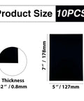 Premium Black Anodized Aluminum Sheets 5x7 Inch One Thirty Second Inch 0.8mm Corrosion Resistant Plates 10 Pack