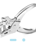 2 In 1 Badge Slot Hole Punch For Id Cards And More No Nonsense Heavy Duty Hand Punch Made Of Metal For PVC Cards Paper And Cardstock 5mm Round