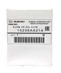 Subaru Engine Oil Filter And Crush Washer Kit box with part number 15208AA21A, for Outback Legacy Impreza Forester XV Crosstrek Ascent
