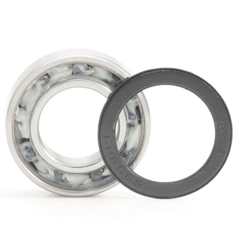 Hybrid Ceramic Bearing 15x28x7mm for Bicycle Wheel Hubs with visible ceramic balls and 2RS seal