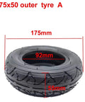 175x50 Pneumatic Tire Inner Tube Outer Tyre for Electric Skateboard and Kick Scooter, 4 Wheel Refitted Accessories