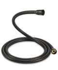 Extra long stainless steel hose for Six Spray Handheld Shower Head With High Pressure Power Rain Massage Settings, bronze finish.