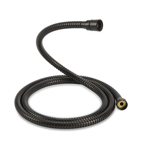 Extra long stainless steel hose for Six Spray Handheld Shower Head With High Pressure Power Rain Massage Settings, bronze finish.