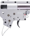 Side view of Sport Complete Ver II Gearbox With Quick Change Parts For M4 Series AEG Airsoft, reinforced shell, rear wired