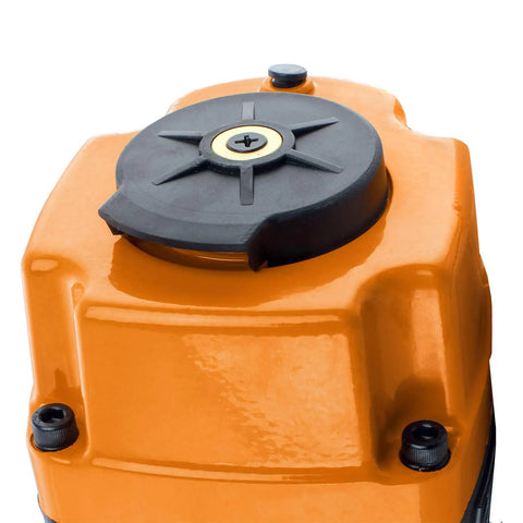 PSSCP 3 Inch Pneumatic Single Pin Concrete Nailer With Case top view, heavy duty air powered nail gun component in orange