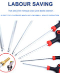 Bike Hex Allen Key Wrench Set 4 5 6mm T-Handle With Ball End shown in ergonomic design for bike repairs