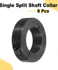 Single Split Shaft Collar 1-1/16 Bore 1-7/8 OD 1/2 Thick One Piece Clamping Collar With Set Screw Lock Steel Black Oxide
