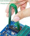 Heavy Duty IC Puller And Chip Extractor Kit Featuring Stainless Steel Construction And Insulated Vinyl Grip To Safely Remove Pin Components Without Static Nonsense Includes 5 Legit Essential Tools, using grip on circuit board