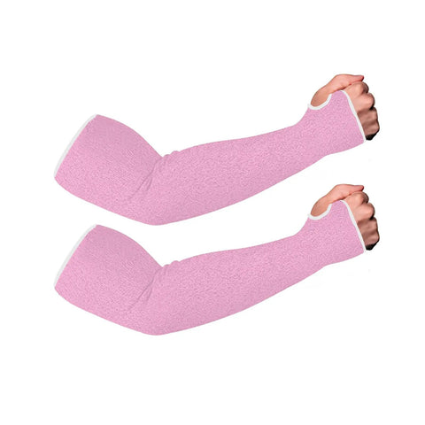 Straight Up Cut Resistant Arm Sleeves With Open Cuff Slash Proof Forearm Guard For Kitchen Prep Gardening Woodworking And Shop Chores Pink Protection For The Daily Grind