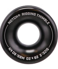 XRing Large 28mm Inner Diameter 20mm Rope Capacity Black Aluminum Ring, Milled Aluminum With Hard Coat Anodized Finish, Low Friction, High Strength And Durability, Made In USA For Rigging And Marine Applications, Durable And Low Maintenance