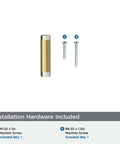 Contemporary Polished Nickel And Golden Champagne Cabinet Knob For Cabinets And Furniture, screws included, Esquire Series