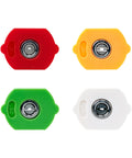 MTM Hydro 4-pack pressure washer nozzle tips: 0, 15, 25, 40 degrees; color-coded red, yellow, green, white for 1/4 QC