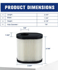 Air Filter Kit With RJ19LM Spark Plug For Toro Recycler 22 GTS 6HP Lawn Mowers Tecumseh LV195EA 75111122 20016 20017 20018 Pack Of 2 Replacement Bundle Included, pleated filter 2-3/4 x 1-3/4 x 2-7/8 in