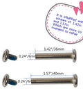 Quiet 3.15 Inch Luggage Wheel Replacement Kit with screws, 1.42in and 1.57in lengths, 6mm bore for suitcase upgrade