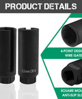 Oxygen Sensor Socket 22mm Seven Eighths Inch Hex With One Half Inch Drive, showcasing 6-point design and anti-slip slot