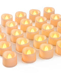 72 Pack Flickering Flameless Tea Lights LED Candles Battery Operated With Over 200 Hours Run Time Realistic Melted Wax Look