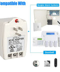 Sixteen Point Five Volt 40 VA Alarm And Doorbell Transformer Plug In For Home Security Systems, compatible with panels, doorbell.