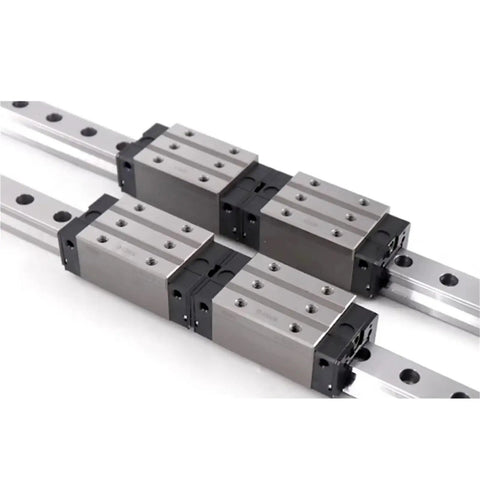Close-up of Beefy Block Linear Guide Slide Rails Carriage Motion Control Kit SRG55R Series for CNC machines