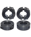 Beefy Double Split Shaft Collar 7/8 Inch Bore, For A Tight Hold, 1-5/8 Inch Outer Diameter, 1/2 Inch Height, Black Oxide Carbon Steel Clamp