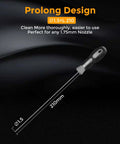 1.5mm Clog Poke Nozzle Cleaning Kit For 3D Printers, 210mm Precision Needle; tool shown with dimensions and ergonomic handle