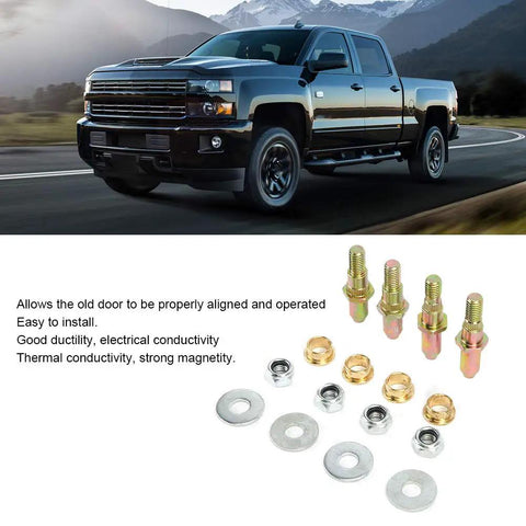 Fabater Chevy Door Hinge Pin Bushing Repair Kit For 1999-2007 Models Heavy Duty Iron Parts Set Restores Smooth Operation And Perfect Alignment For Trucks Suv, pin and bushing set