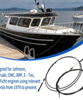 12ft Throttle Shift Remote Control Cables For Outboard Motors Fits Johnson Evinrude OMC BRP 1979 To Present 2 Pack