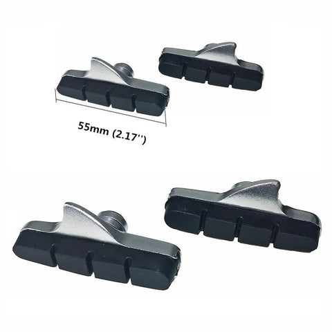 Four Piece Premium Bike Brake Pads For Mountain Bikes With V Brake Compatibility Durable Synthetic Fiber And Nitrile Rubber Pads