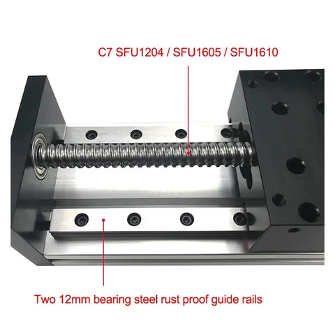 Sliding Table Z Axis Stage With 100-800mm Travel, MGR12 12mm Linear Rail, SFU1605 Ball Screw, Ball Screw Linear Actuator Bundle