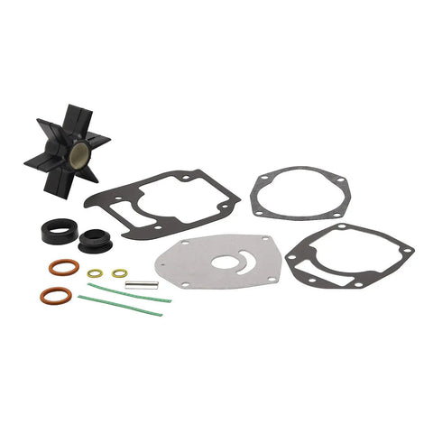 Mercury 4.6L V8 SeaPro And Pro XS CMS 300 Hour Maintenance Kit with gaskets and water pump repair components displayed.