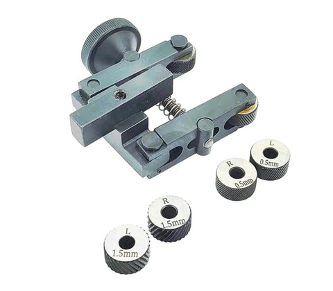 Knurling Tool Set For Lathe 2 Inch 50 mm Capacity Heavy Duty Pro Grade Hardened Diamond Pitch Knurls with 0.5, 1.0, 1.5 mm options
