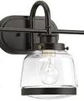 Judson Collection Clear Glass Farmhouse Bath Vanity Light 3 Light Antique Bronze Fixture for Bathrooms Wall Mount