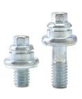 Heavy Duty Side Post Battery Terminal Bolts 3/8 Inch Thread 4 Pairs Short And Long Solid Galvanized Steel Auto Connector Extender close-up image of two sizes
