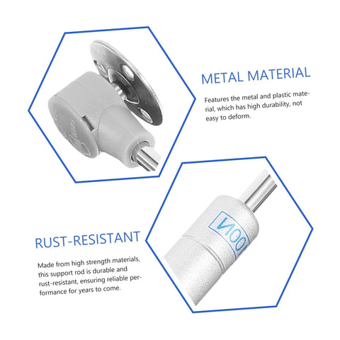 Hemoton cabinet hinge lift support rod for folding lids; close-up, metal, rust-resistant gray housing