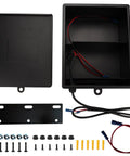 Rock Solid Steel Battery Enclosure For Automatic Gates Housing Two 12 Volt 7 Ah Lead Acid Packs With No Sweat Parallel Wiring For Hassle Free Dual Voltage Operation And Splash Proof Cover. Inside view with cover removed.