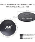 Heavy Duty 12 Inch Lazy Susan Rotating Turntable With Non Slip Pads Spins Smooth As Butter Handles Hefty Loads Like A Champ Kitchen Organizer You Actually Love displaying 360-degree rotation and weight capacity.