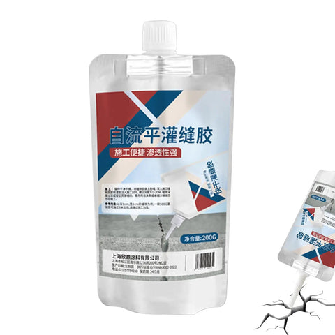 Pro Grade Rock Solid Concrete Crack Sealant Waterproof Masonry Repair Adhesive Outdoor Patio Restoration Glue, 200g pouch for easy application.