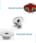 Slick Round Cabinet Knobs And Pulls Straight Up Durable Stainless Steel Furniture Hardware with smooth surface and deep hole thread.